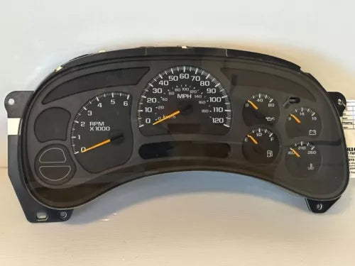 Cluster/Velocímetro OEM Usado - Conjunto de velocímetro OEM para Chevy Silverado Sierra 1500 2500 MPH (2003-2005)