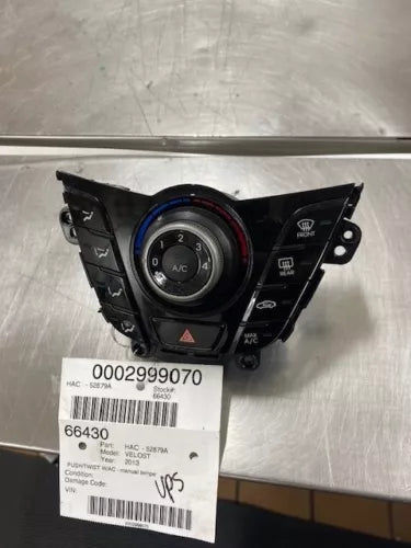 Control de Clima A/C OEM Usado - Hyundai Veloster 2012-2017, manual, aire acondicionado, calefacción, climatizador, control de temperatura