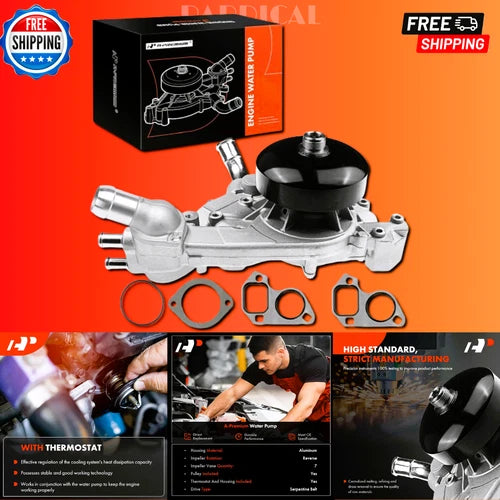 Refacción OEM usada OEM usada - Engine Water Pump W/Thermostat & Gasket Chevrolet, GMC, Cadillac, Hummer & Isuzu
